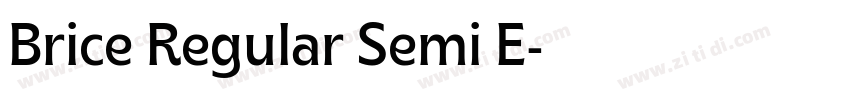 Brice Regular Semi E字体转换 Brice Regular Semi E字体转换